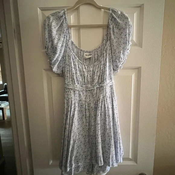 Arula Blue Floral Romper - Picture 2 of 2